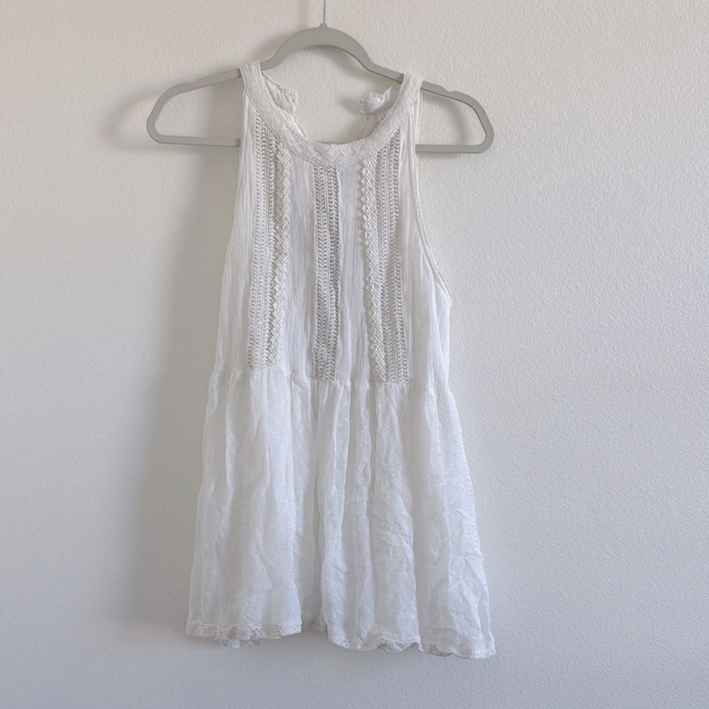 Meadow Rue by Anthropologies white blouse